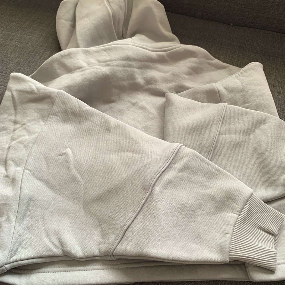 NWT Oner Active CLASSIC CROP ZIP HOODIE Grey S - Picture 9 of 9